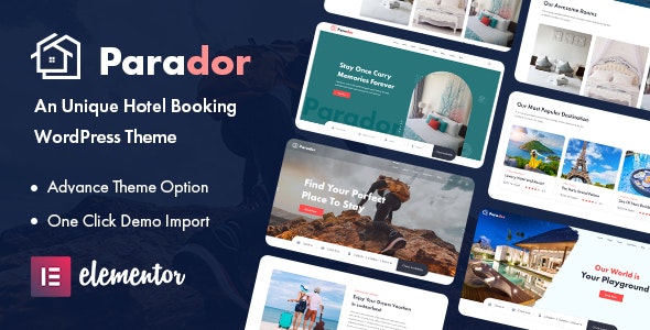 Parador - 旅游酒店名宿度假村 WordPress 模板
