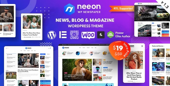 Neeon - 博客新闻资讯网站模板WordPress主题