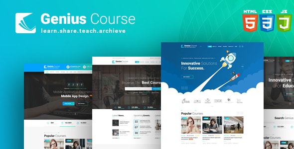 Genius Course - 学校培训教育网课HTML5模板