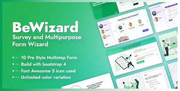 BeWizard - 调查问卷应用程序多步骤表格