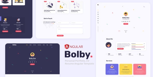 Bolby - 个人作品展示网站 Angular 模板