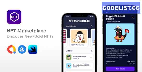 NFT Marketplace - SwiftUI + Widget – Discover New NFTs