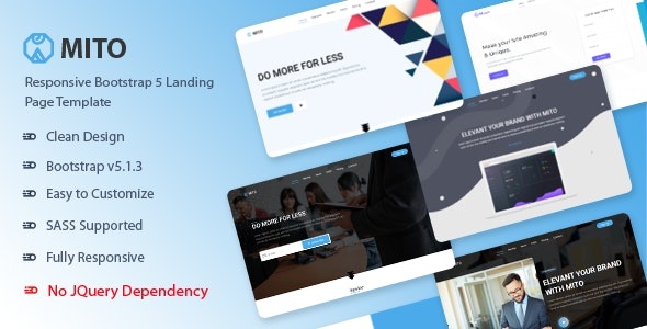 Mito - Bootstrap 5 着陆页网站模板
