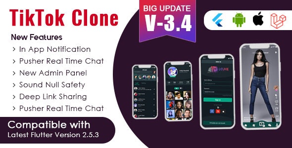 TikTok Clone - Triller Clone & Short Video Streaming Mobile App for Android & iOS