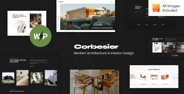  Corbesier - WordPress template for modern architecture interior design website