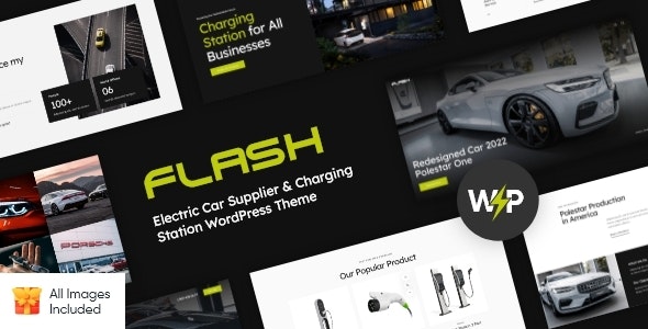 The Flash - Electric Car Supplier & Charging Station WordPress Theme