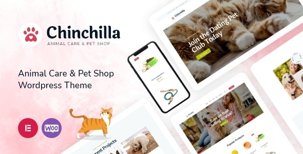 Chinchilla - 动物护理宠物用品店WordPress主题
