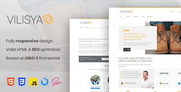 Vilisya - 极简商业公司网站HTML模板