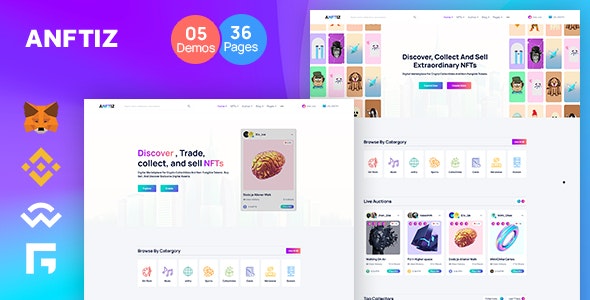 Anftiz - NFT Marketplace HTML Template