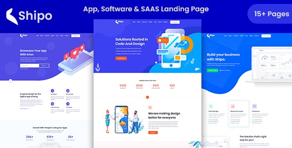 Shipo - App Software & SAAS Landing Template