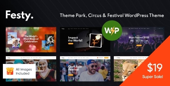  Festy - Theme Park Circus Performance Website WordPress Theme