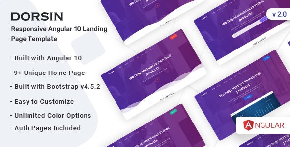 Dorsin - Angular 10 Landing Page Template