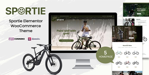 Sportie - 自行车骑行装备商店 WooCommerce 模板