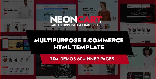 NeonCart - Multipurpose Ecommerce Bootstrap 5 & 4 HTML Template