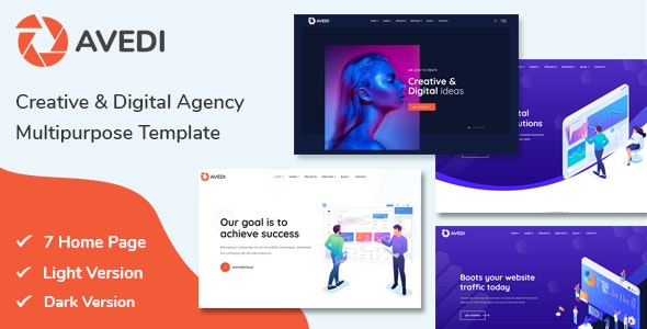 Avedi - Creative & Digital Agency Multipurpose Template