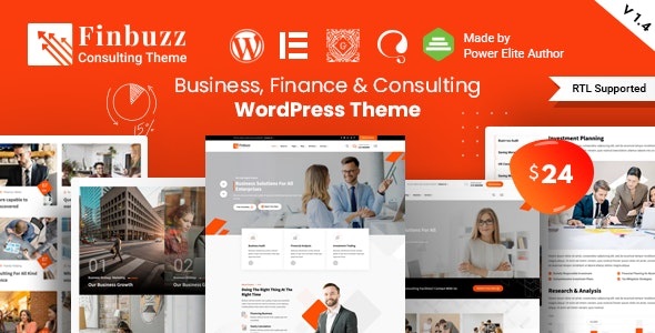 Finbuzz - 公司企业商务网站模板 WordPress 主题