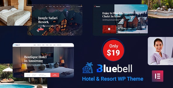 Bluebell - 度假村酒店名宿网站WordPress模板