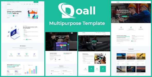 Doall - 响应式多用途企业公司网站HTML5模板