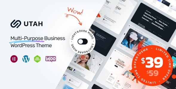 Utah - 多功能企业商务网站模板WordPress主题