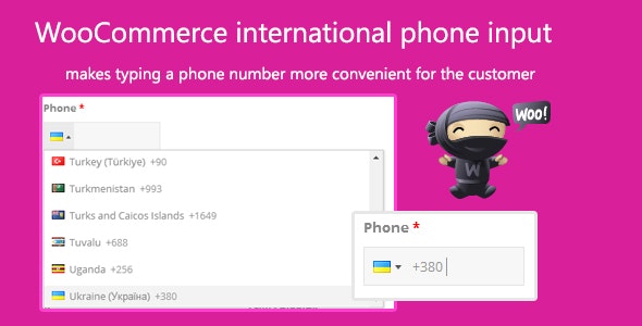 WooCommerce international phone input - 客户IP适配电话字段插件