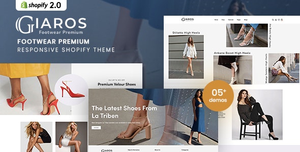 Giaros - 高级响应式服饰鞋子商店网站 Shopify 主题