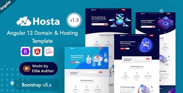 Hosta - Domain & Hosting Services Angular 13 Template