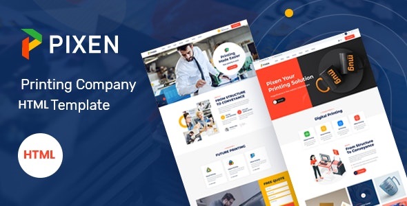 Pixen - Printing Services Company HTML5 Template