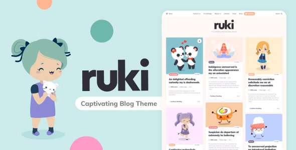 Ruki - A Captivating Personal Blog Theme