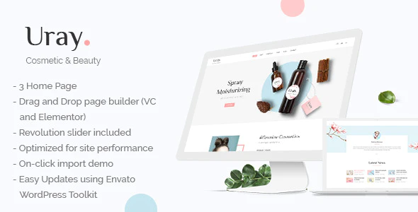  Uray - Cosmetics, beauty and skin care products store WoodPress theme