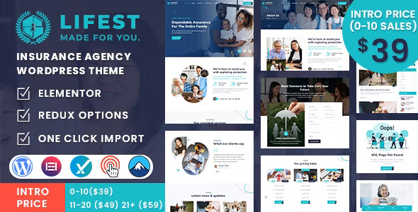 Lifest - Insurance Agency WordPress Theme