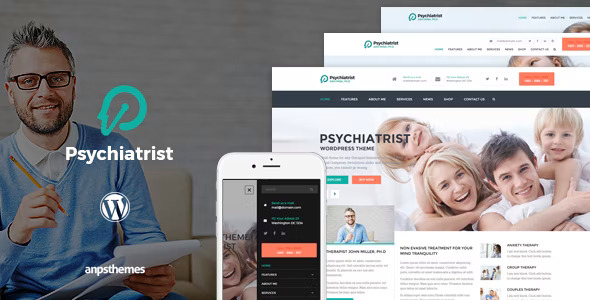 Psychiatrist - 精神病学心理学医疗网站WordPress模板