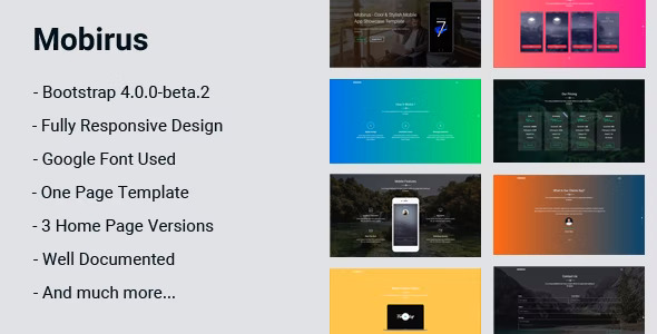 Mobirus - Responsive Bootstrap App Landing Template
