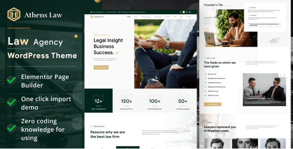  Athens - WordPress template of law firm legal consultation website