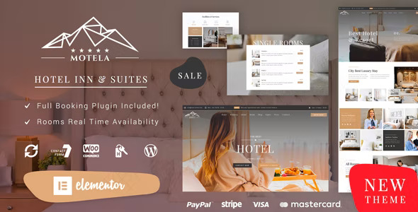 Motela - Hotel 酒店名宿客房网站WordPress模板