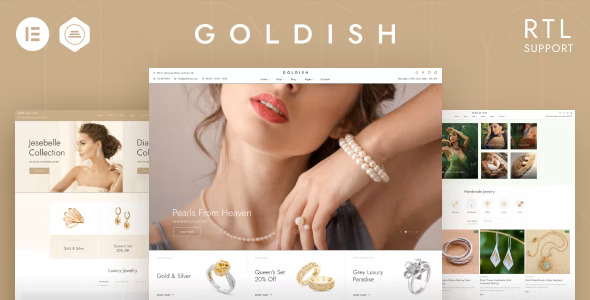 Goldish - 珠宝首饰奢侈品商店模板WordPress主题