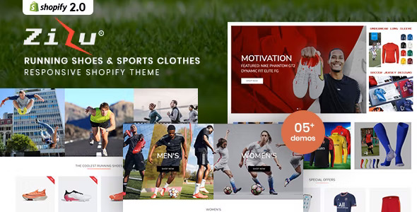  Zizu - Shopify theme of running shoes and sportswear online store