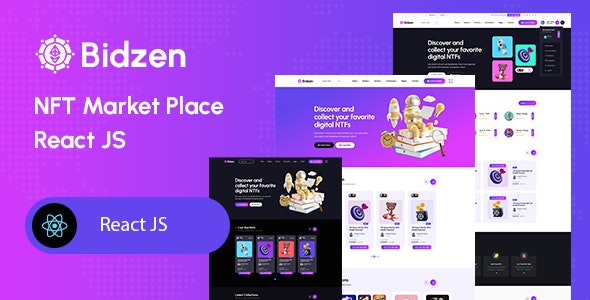 Bidzen - NFT Marketplace React Template