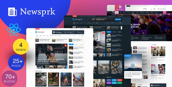 Newsprk - React Blog Magazine Template