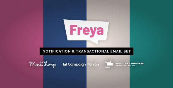 Freya - 带有 Online Builder 的通知电子邮件模板