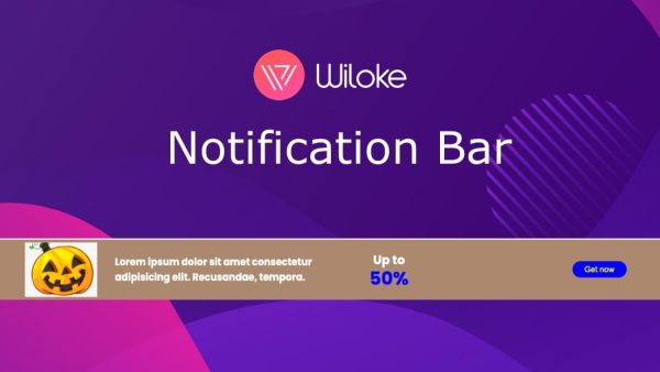 Wiloke Notification Bar