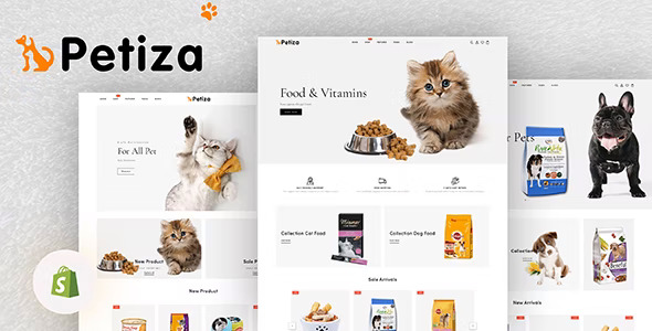 Petiza - 响应式宠物食品商店Shopify模板