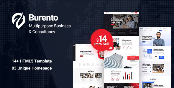 Burento - 多用途企业商务网站HTML5模板