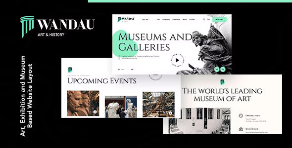 Wandau - 艺术作品展示历史博物馆网站WordPress模板