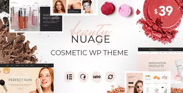 Nuage - 美容护肤化妆品商店网站WordPress主题