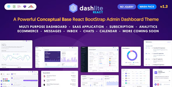DashLite - React Admin 后台管理面板