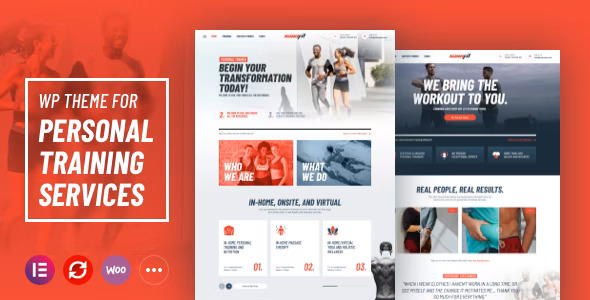  NanoFit - Personal Training Service Website Template WordPress Theme