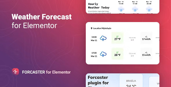 Forcaster - Elementor 可视化天气预报插件