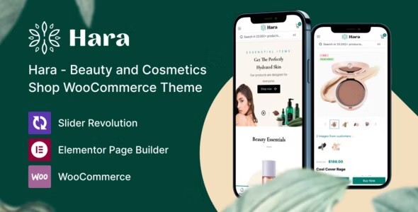  Hara - WordPress template for beauty and cosmetics sales store website