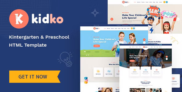 Kidko - 幼儿园婴儿护理网站HTML模板