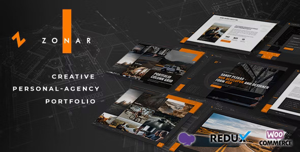  Zonar - WordPress template for professional personal works display website